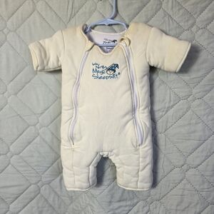 Magic Sleepsuit Cream Baby Sleepsuit with Zippers Sz S 3-6